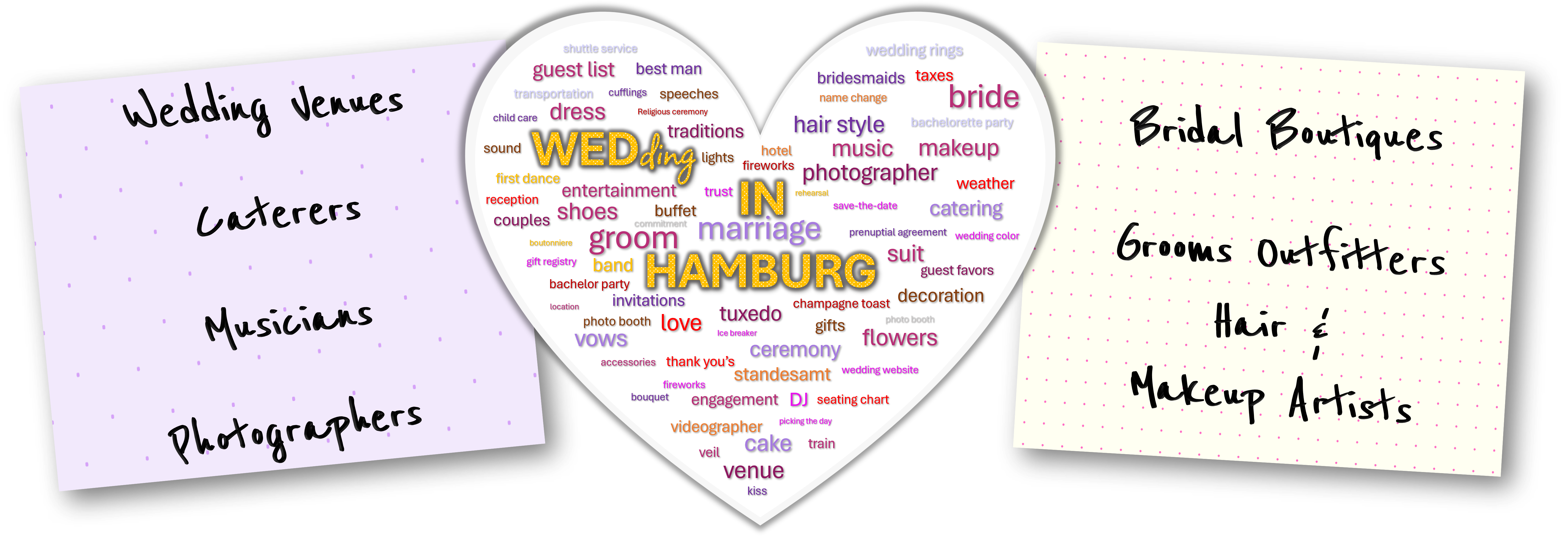 Heart illustration for the WedInHamburg website