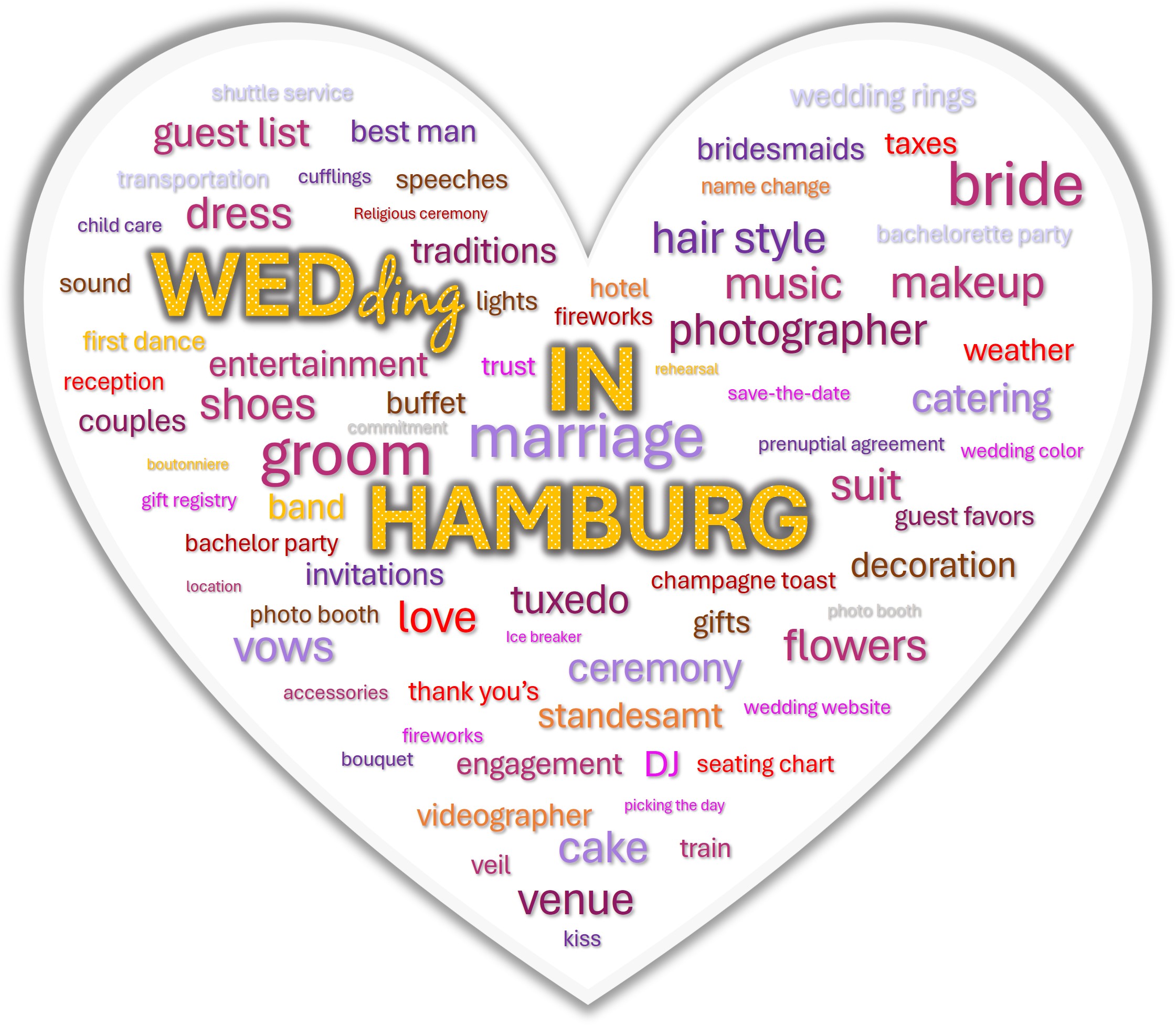 Heart illustration for the WedInHamburg Website