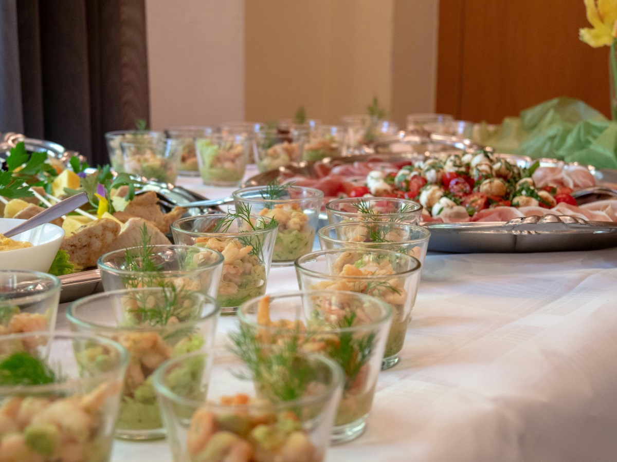 Buffet table